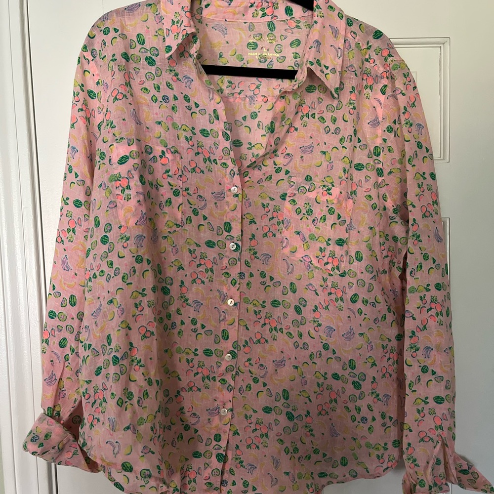 Lily Pulitzer Summer long sleeve blouse XL